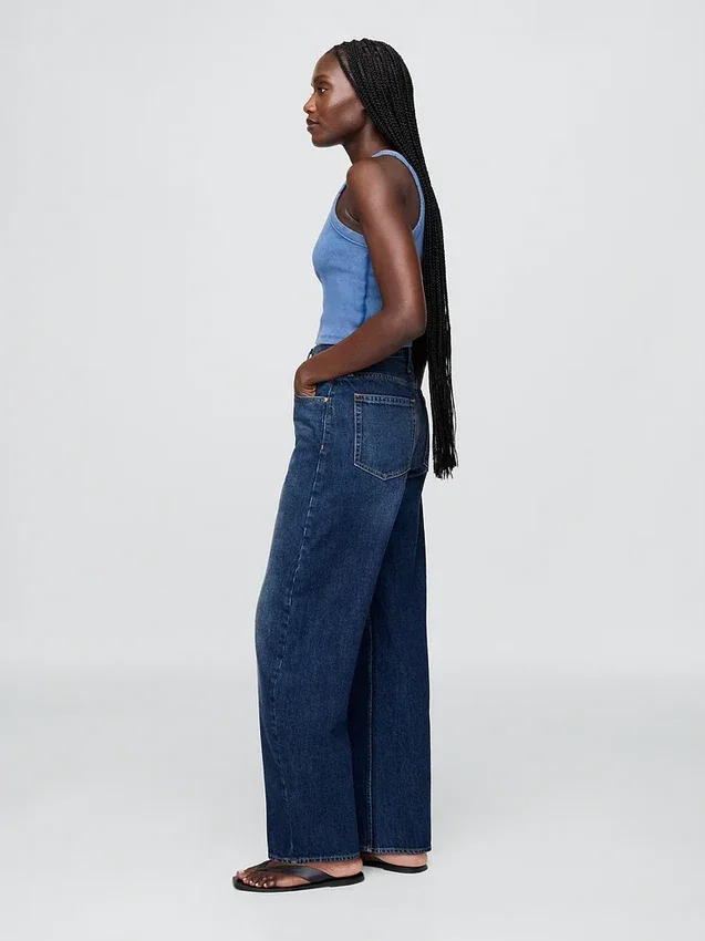 Barrel-Jeans met hoge taille