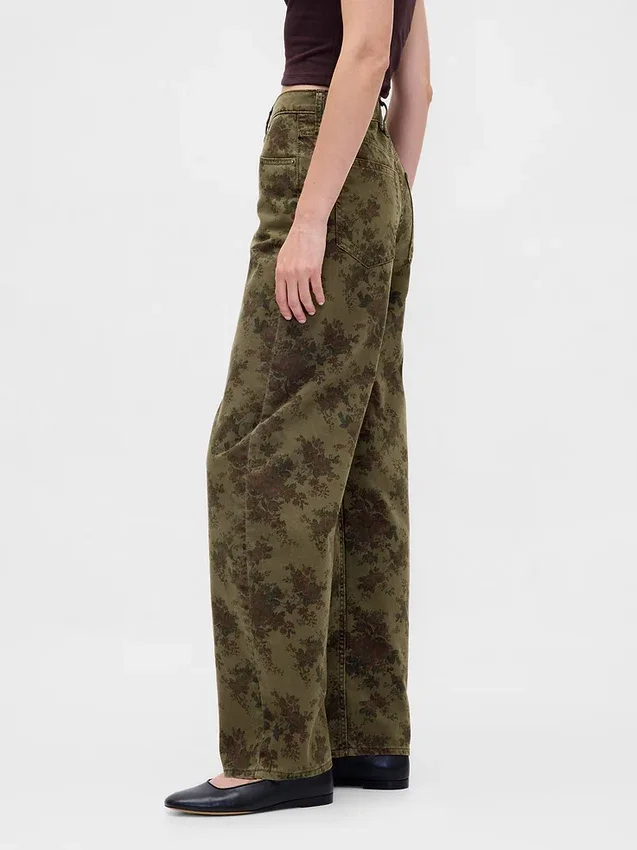 Barrel-Jeans met hoge taille