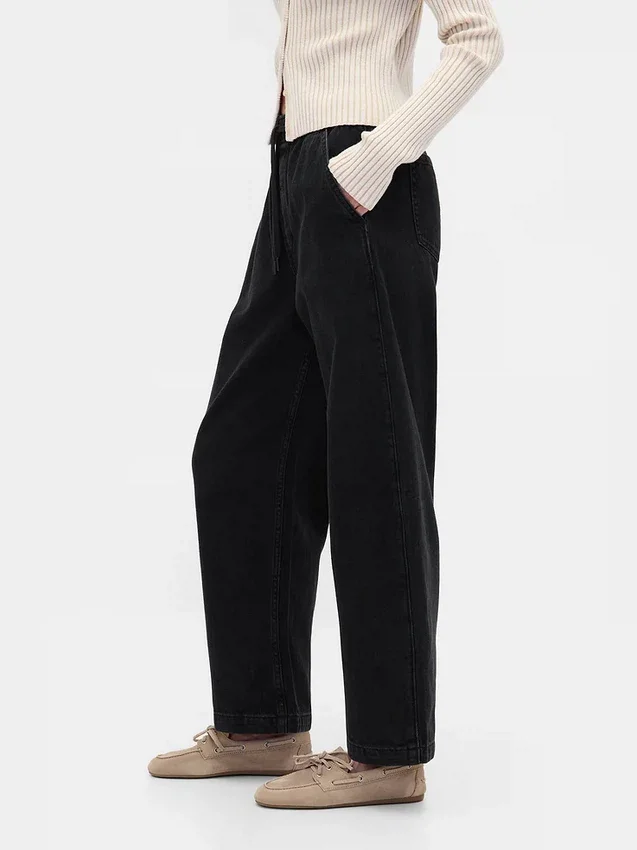 Barrel-Jeans met hoge taille
