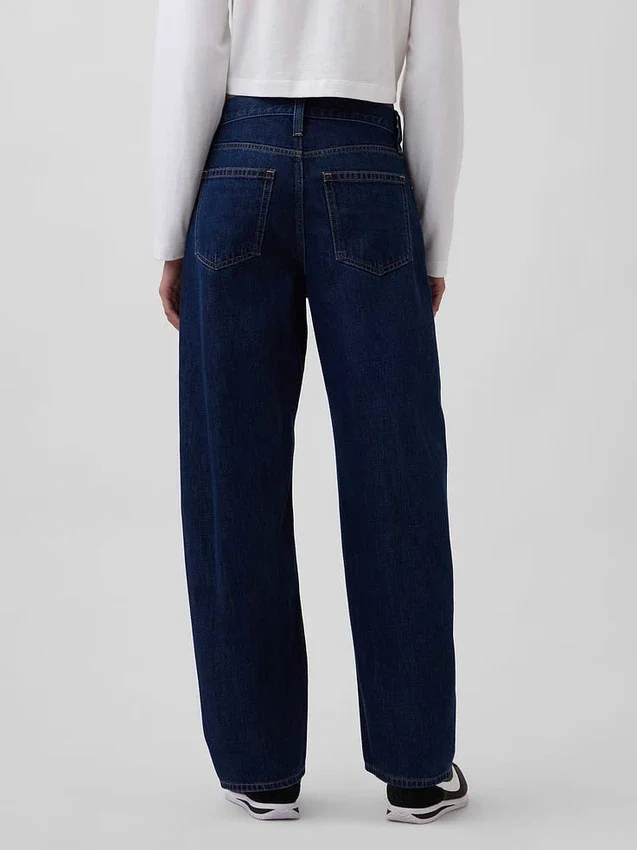 Barrel-Jeans met hoge taille