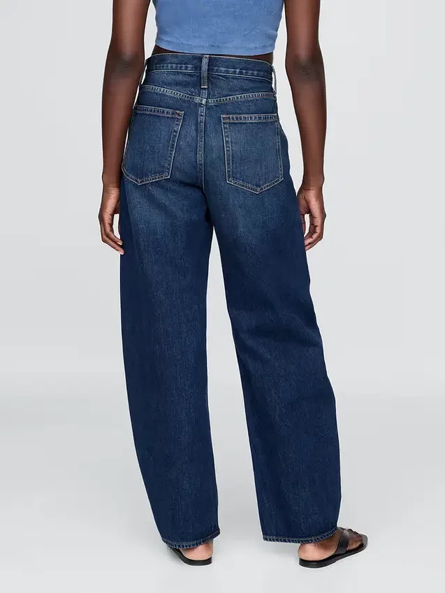 Barrel-Jeans met hoge taille
