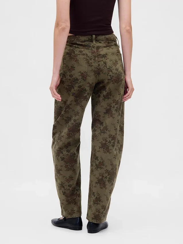 Barrel-Jeans met hoge taille