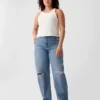 Barrel-Jeans met hoge taille