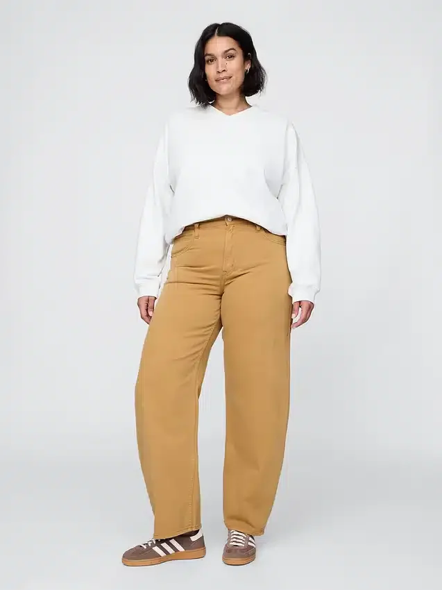 Barrel-Jeans met hoge taille