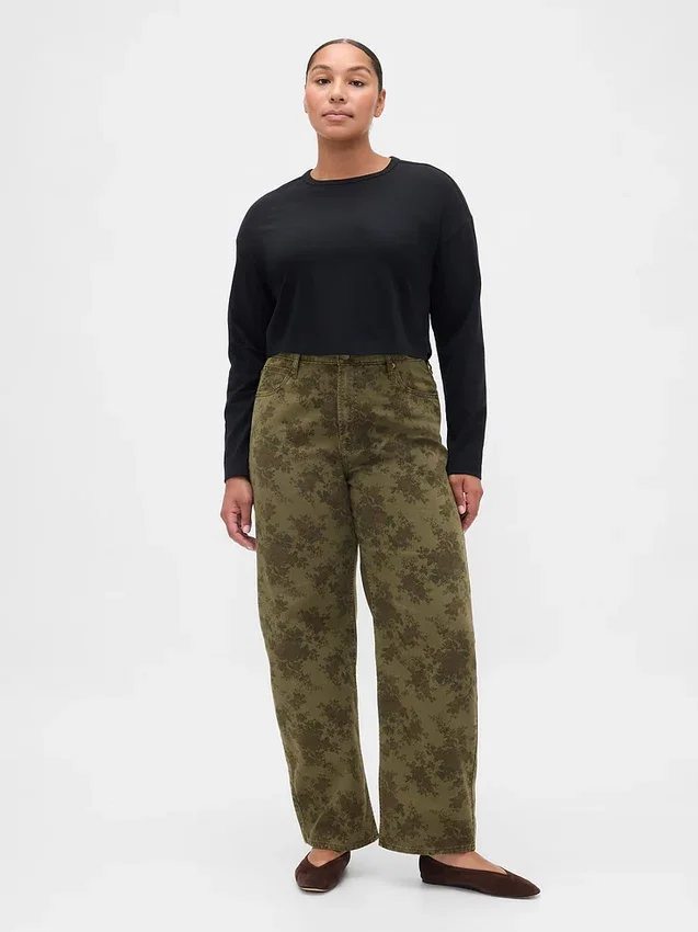 Barrel-Jeans met hoge taille