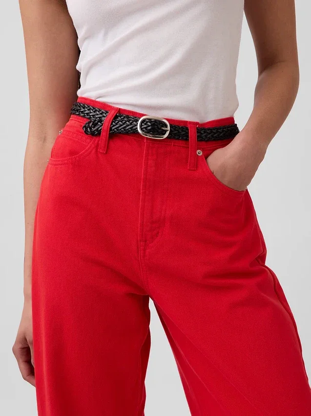 Barrel-Jeans met hoge taille