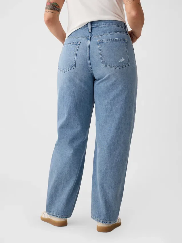 Barrel-Jeans met hoge taille