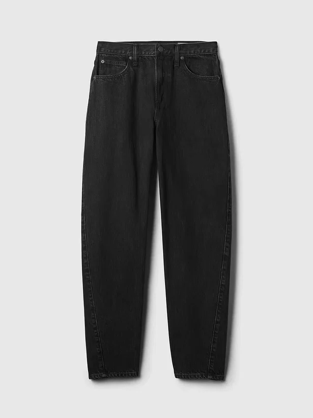 Barrel-Jeans met hoge taille