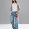 Barrel-Jeans met hoge taille