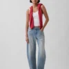 Barrel-Jeans met lage taille