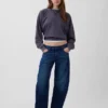 Barrel-Jeans met lage taille