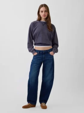 Barrel-Jeans met lage taille