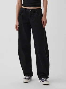 Barrel-Jeans met lage taille