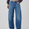 Barrel-Jeans met lage taille