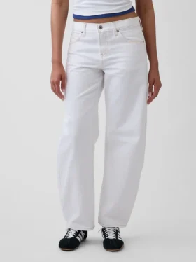 Barrel-Jeans met lage taille