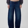 Barrel-Jeans met lage taille