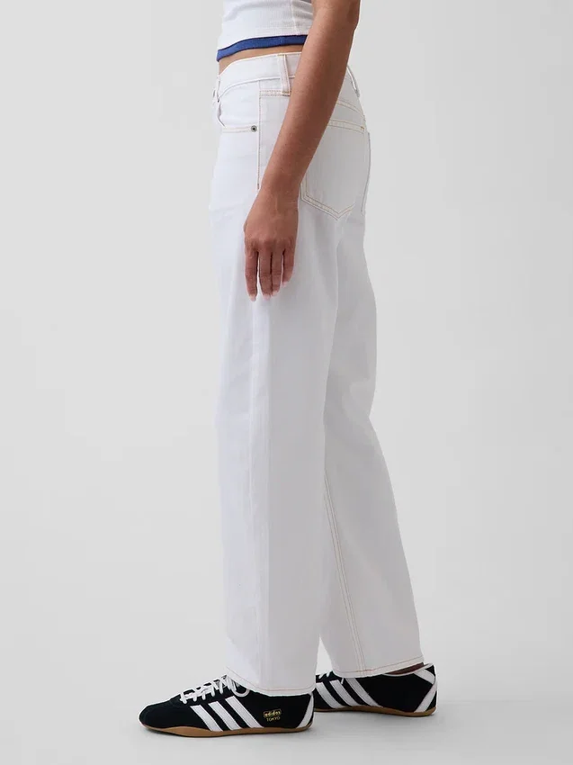 Barrel-Jeans met lage taille