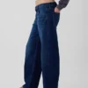 Barrel-Jeans met lage taille