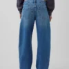 Barrel-Jeans met lage taille