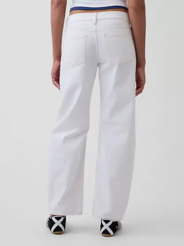 Barrel-Jeans met lage taille