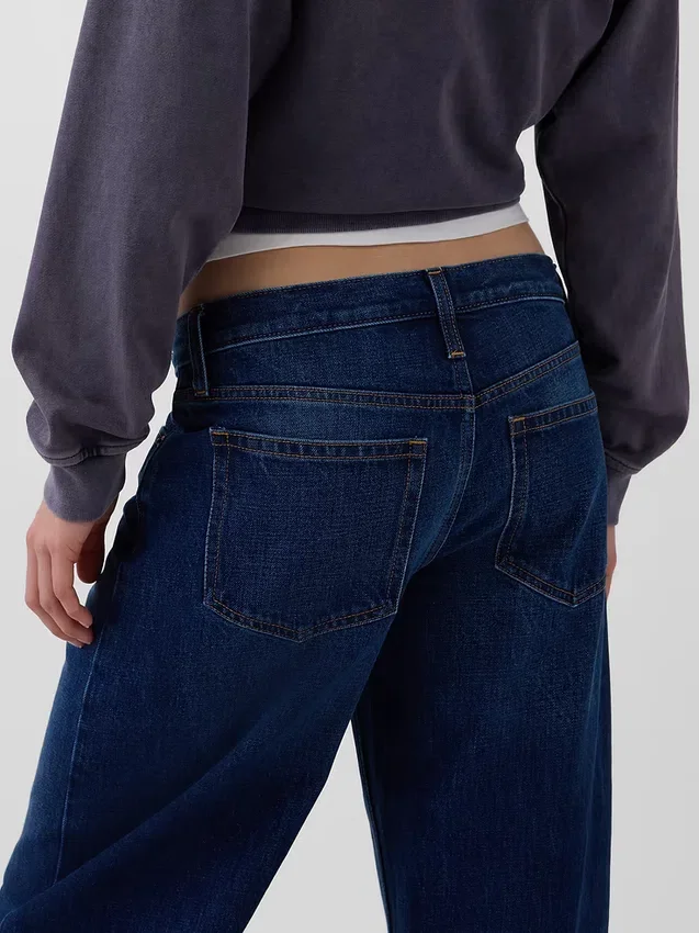 Barrel-Jeans met lage taille