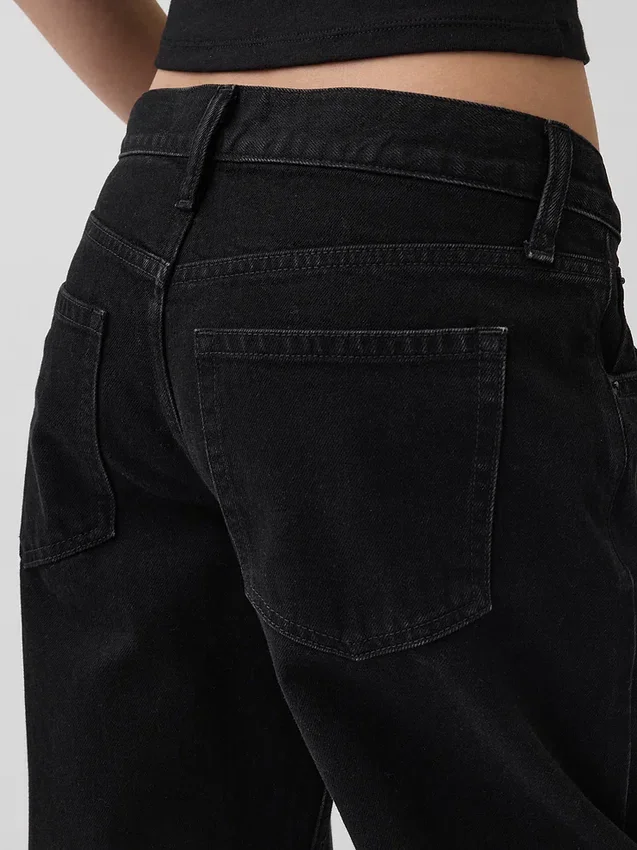 Barrel-Jeans met lage taille