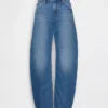 Barrel-Jeans met lage taille
