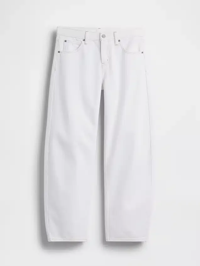 Barrel-Jeans met lage taille
