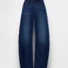 Barrel-Jeans met lage taille