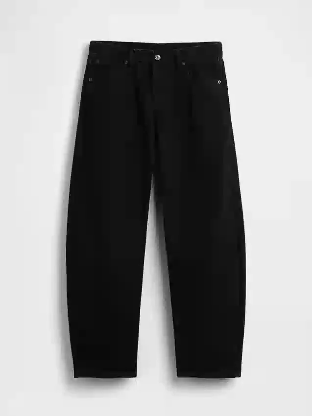 Barrel-Jeans met lage taille