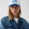 Baseballpet met blauw logo