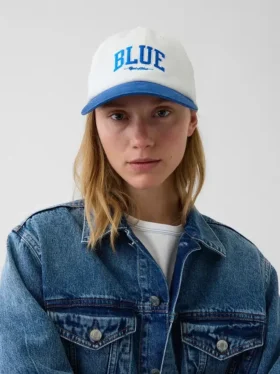 Baseballpet met blauw logo