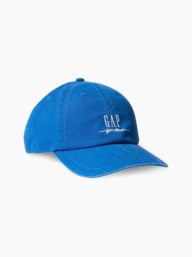 Baseballpet met blauw logo