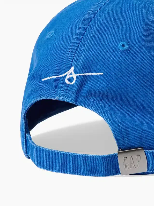 Baseballpet met blauw logo