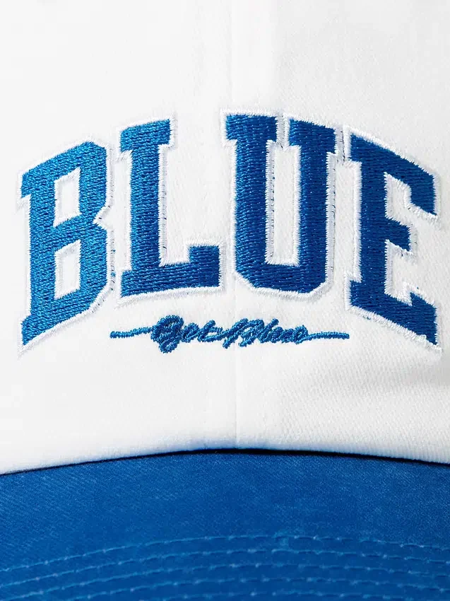 Baseballpet met blauw logo