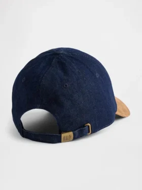 Baseballpet van denim en corduroy