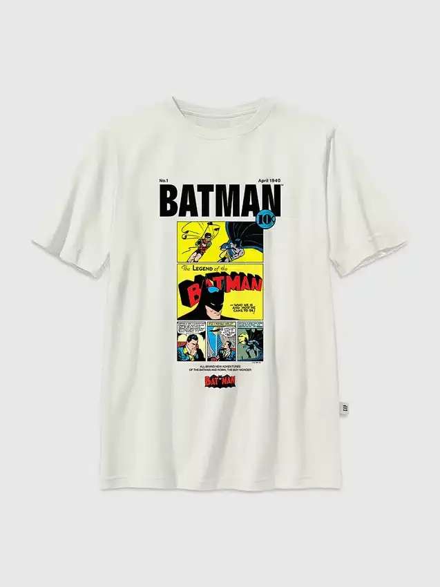 Batman-T-shirt voor kinderen met vintage stripafbeelding