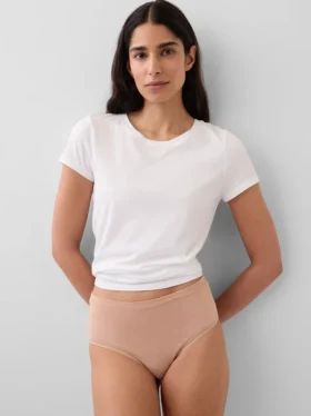 Bikini met hoge taille van biologisch stretchkatoen