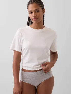 Bikini met hoge taille van biologisch stretchkatoen
