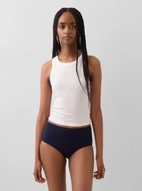 Bikini met hoge taille van biologisch stretchkatoen