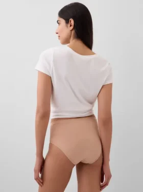 Bikini met hoge taille van biologisch stretchkatoen