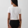 Bikini met hoge taille van biologisch stretchkatoen