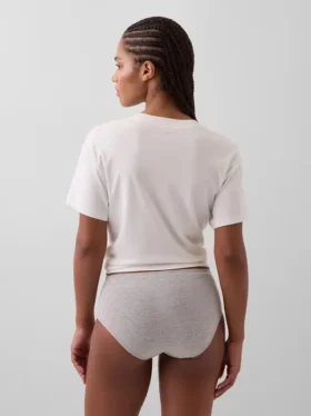 Bikini met hoge taille van biologisch stretchkatoen