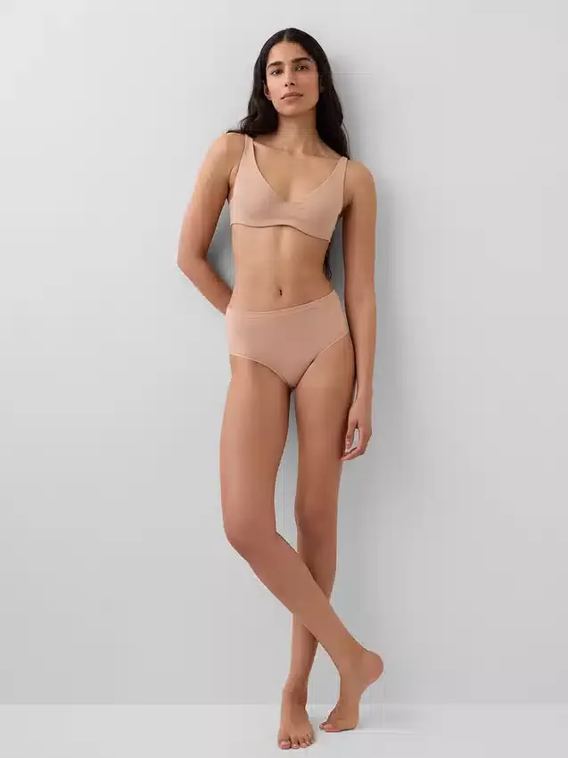 Bikini met hoge taille van biologisch stretchkatoen