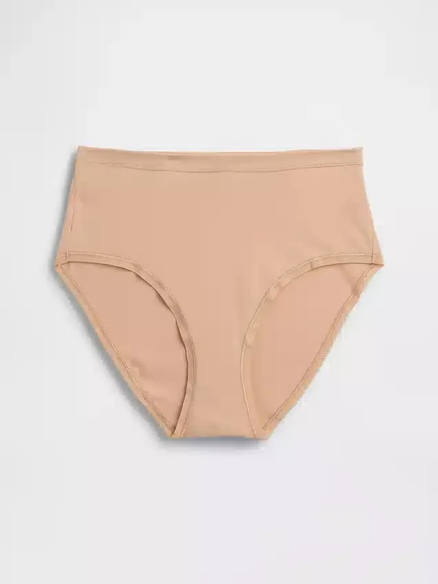 Bikini met hoge taille van biologisch stretchkatoen
