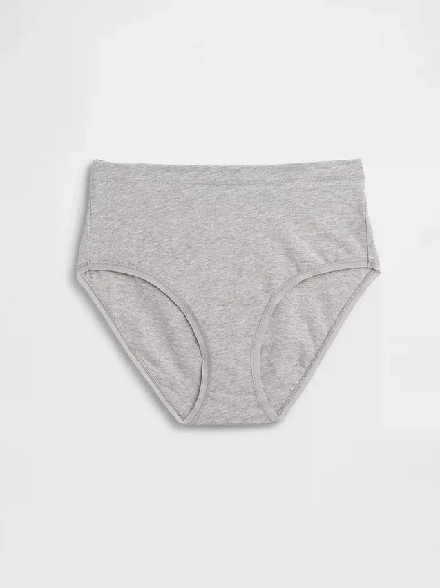 Bikini met hoge taille van biologisch stretchkatoen