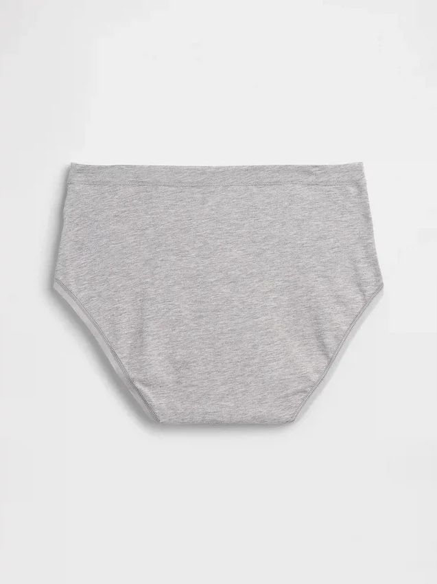 Bikini met hoge taille van biologisch stretchkatoen