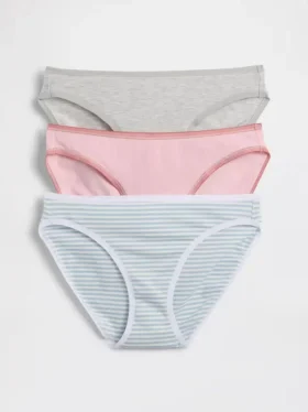 Bikini van biologisch stretchkatoen (3-pack)