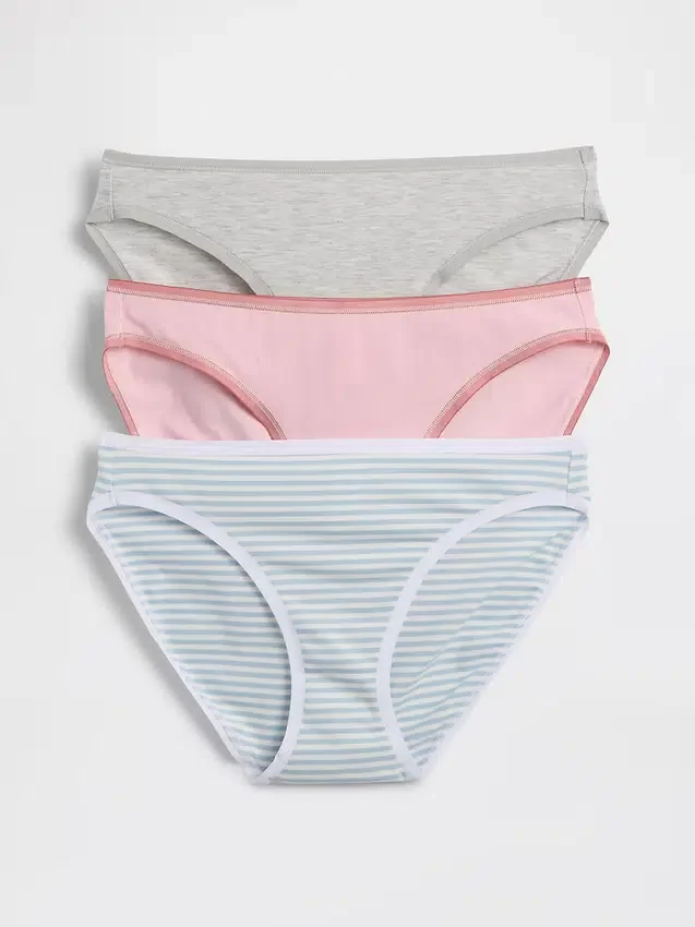 Bikini van biologisch stretchkatoen (3-pack)