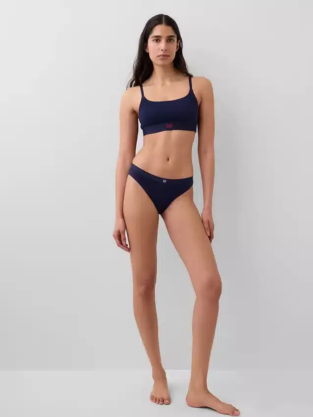 Bikini van biologisch stretchkatoen met logo